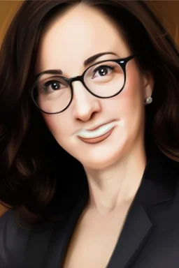 Portrait of a powerful and beautiful female president with pride background