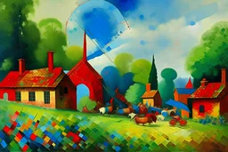 In the style of Wassily Kandinsky