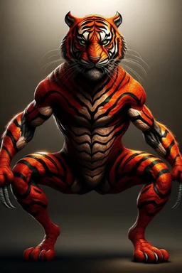 A picture of a tiger in the form of a spiderman, a professional, high JPEG image