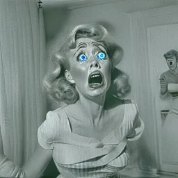 damsel in distress 50's horror movie