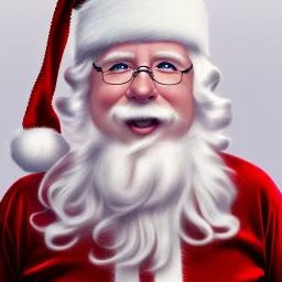 Down syndrome Santa Clause, portrait, 8k resolution