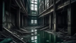 time loop repeating life in a abandoned building, at first I was alive and then I died there and I helped the soul to get out of there and all the souls left this building a flowing stream