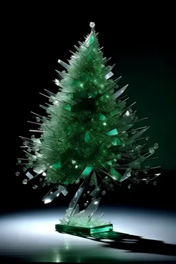 christmas tree from broken glass