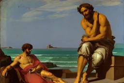 Man sitting by the sea by Andrea del Sarto