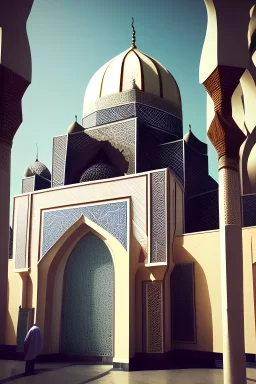 I want a picture of the mosque from several angles.