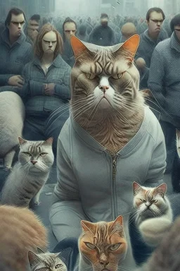 cats being the boss of humans