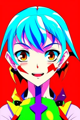 rei evangelion kawaii colorful