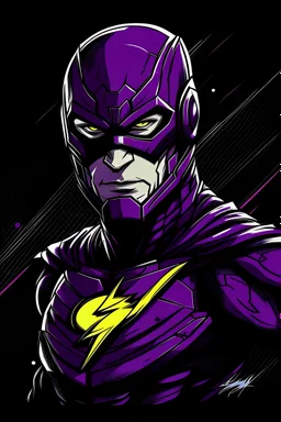the flash but purple and black