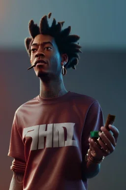 wiz khalifa, smoking joint, highly detailed, cinematic 16k