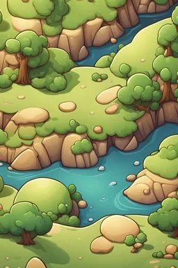 background, cartoon, top down landscape