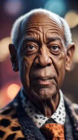 bill cosby as a leopard vampire, bokeh like f/0.8, tilt-shift lens 8k, high detail, smooth render, down-light, unreal engine, prize winning