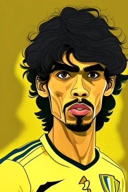 Lucas Paqueta Brazilian football player ,cartoon 2d