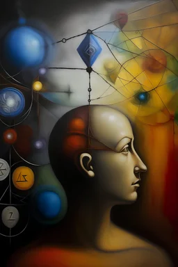 a painting representing the thought process of a dyslexic person?