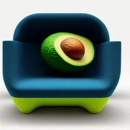 Couch in the shape of an avocado