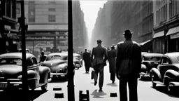 silence is the new scream, Analogue film photo, black and white, 1940s, 1940s, candid, retro analog, 35mm black and white film, film grain highly detailed, street photo, street photography