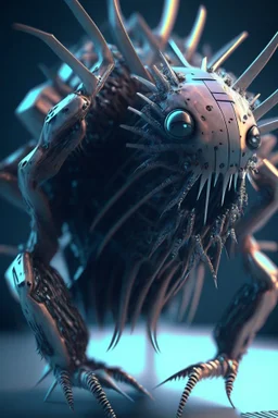 Supercomputer creature ,cinema 4d, octane render, high detail