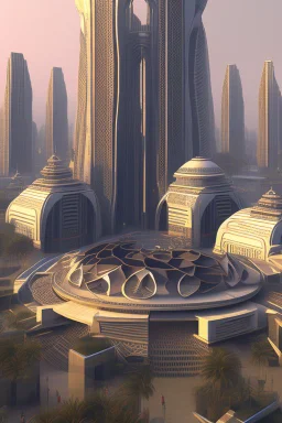 Modern futuristic New Delhi Capital Region in 2100