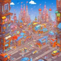 Cute Cartoon City