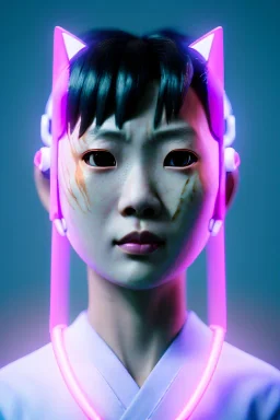 portrait, Asian cyborg woman, samurai warrior :: symmetry photography, cyberpunk style, cyborg eyes, pink hair, wires conveying, perfect eyes, samurai helmet, tiger mask, black samurai army, katana, ghost in the shell, pink, white, black, glow eyes, cinematic, Ultra realistic, dark scene, soft color, highly detailed, unreal engine 5, RTX, ultra detail, 3d, finely drawn, high definition.