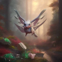 Mystery pokemon,Ambiance dramatique, hyperrealisme, 8k, high quality, lot of details, portrait,