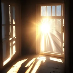 Sunlight entering the room, window