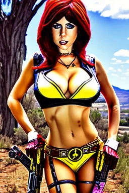 Lauren Phillips cosplaying as Lilith from Borderlands