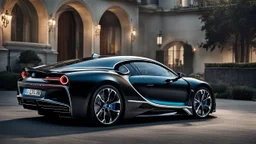 BMW Bugatti Chiron ,rear view, desktop wallpaper, 4K, Cinematic