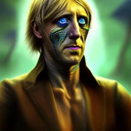 ultra detailed portrait of The Lizard (Rhys Ifans), extremely detailed digital painting, extremely detailed face,crystal clear eyes, in the style of robert e howard and pablo oliveira and Ken Kelley and Keith Parkinson ,mystical colors,perfectly centered image, perfect composition, rim light, beautiful lighting,8k, stunning scene, raytracing