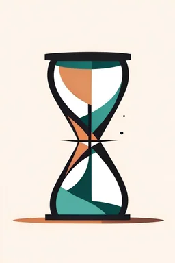 Hourglass logo design for a library