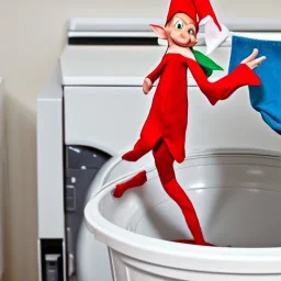 A smelly elf during the laundry