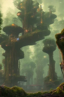 Cyberpunk rainforest