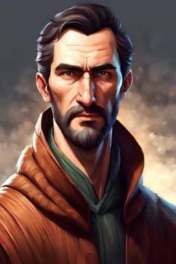 Illustration {man, villager}, realism, realistic, semi-realistic, fantasy