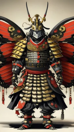 monarch butterfly with general samurai armor by jamie hewlett