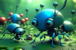 Toy with Ant tribe pratice, cute 3d render, cute detailed digital art, cute digital painting, stylized 3d render, cute digital art, cute render 3d , cute! c4d