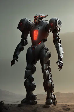 dark armor robot ai soldier mech dystopian scary gladiator predator monster