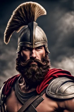 Spartan warrior with beard