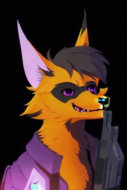 master quality, well drawn, A fox fursona, Trending on artstation, Furry art, Digital art, Cyberpunk, High quality, Backlighting