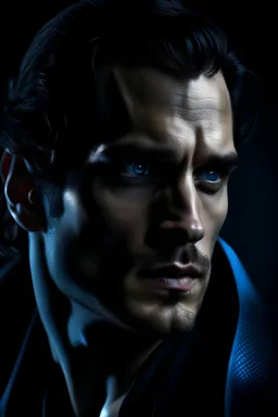 hENRY cAVILL, DEMONIC , BLUE and black, unconscious dark, darkness, beautiful, sexy