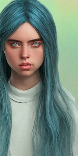 Billie Eilish, skirt, photorealistic, 8k