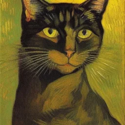 Retrato de un gato por Van Gogh