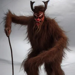 Stable diffusion, epic photo of a humanoid krampus, ultra realistic , cinematic