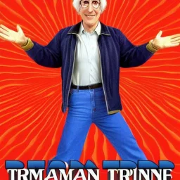 Larry David as Thomas the Tank Engine in a Saturday Night Fever dream movie poster