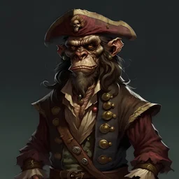 Pirate Human-Monkeyman DnD Digital Art