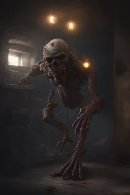 Beholder Zombie And Death Tyrant. Horror setting. Cinematic lighting, Volumetric lighting, Epic composition, Photorealism, Very high detail, Character design, Unreal Engine, Octane render, HDR, Subsurface scattering, fantasy art,