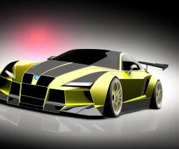 Car Supercar Vector 3d rendering Vector collage