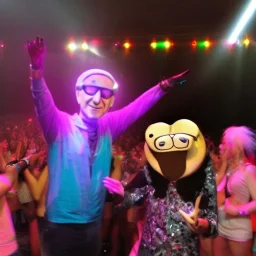 Larry David and an anthropomorphic hamburger take MDMA at a rave