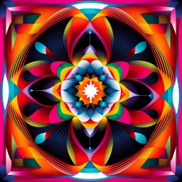 beautiful mockap graphic sifi ,colorful ,artistic, math,nice recursive art