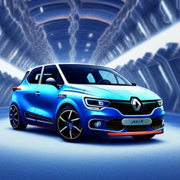 Renault Zoë, future city, blue, zoom