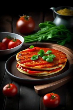 tomato pancakes by photo