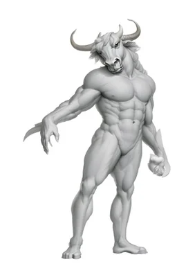 Centaur, a man with a bull's head